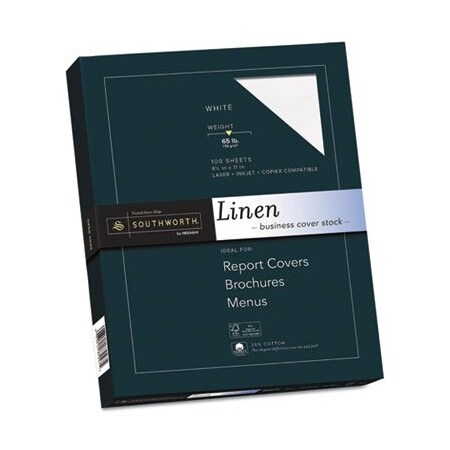 Southworth Co Southworth, 25% COTTON LINEN COVER STOCK, 65LB, 8.5 X 11, 100PK Z550CK